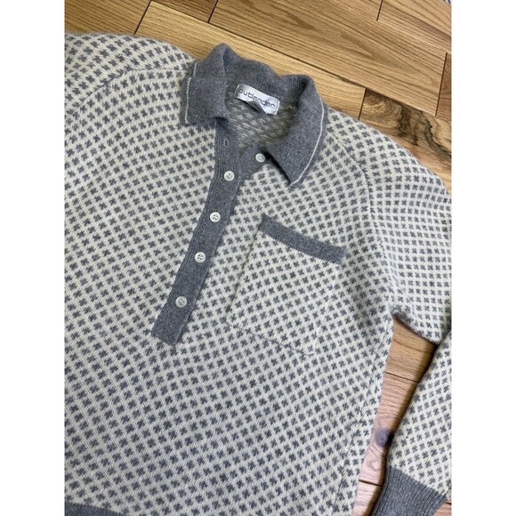 Outlander Sweaters - 90s Y2K Outlander Studio Lambswool Angora Polo Buttons Streetwear Sweater Size M